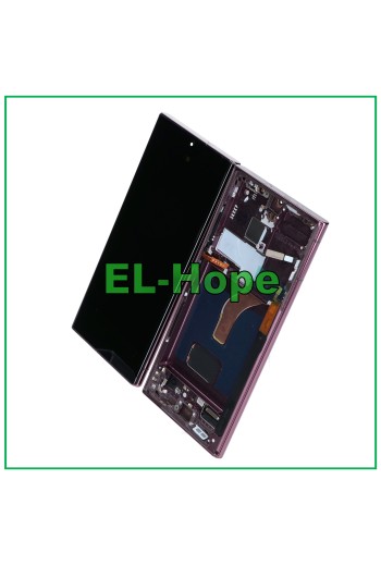 TFT-LCD-DISPLAY + RAHMEN TOUCH FÜR SAMSUNG GALAXY S22 ULTRA 2022 SM-S908 BURGUND